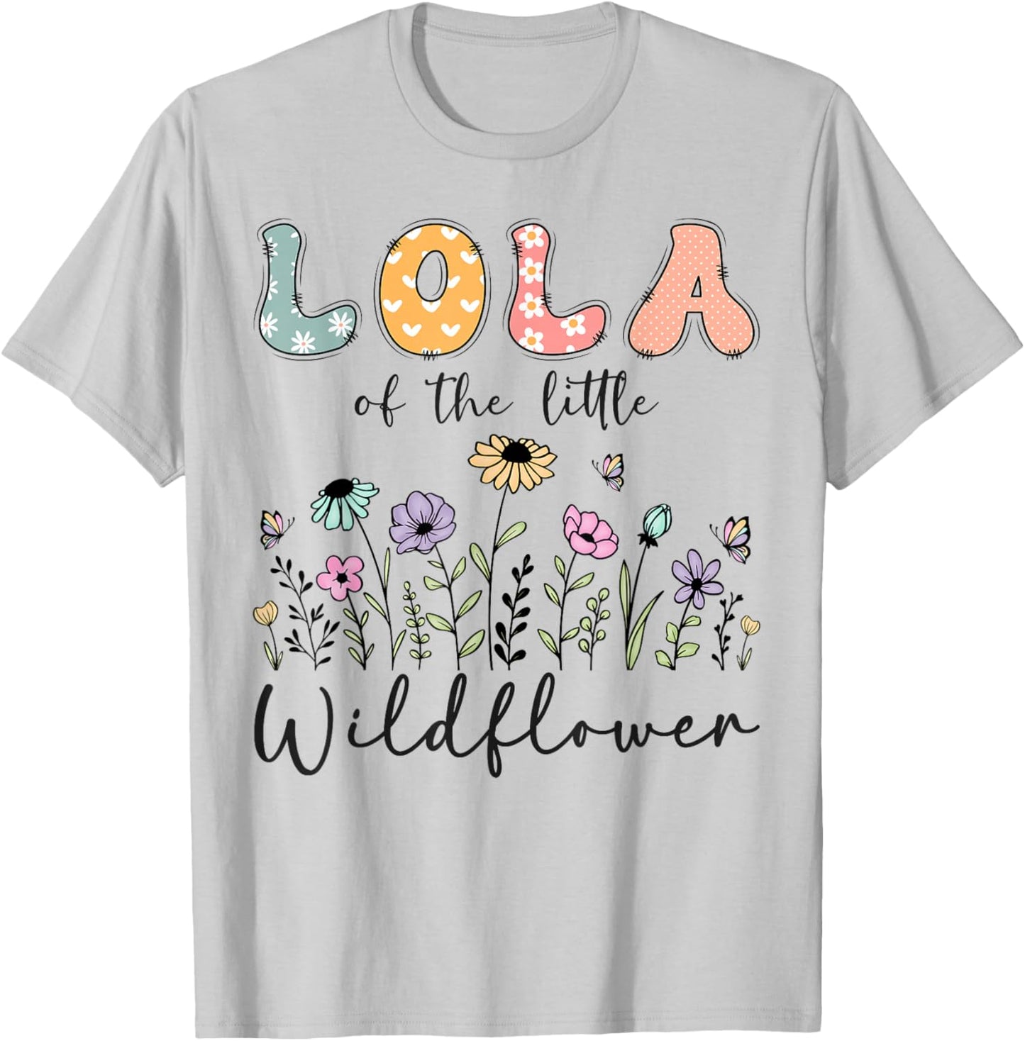 Lola of The Little Wildflower Birthday Girl Matching T-Shirt - T-Shirt | Ash