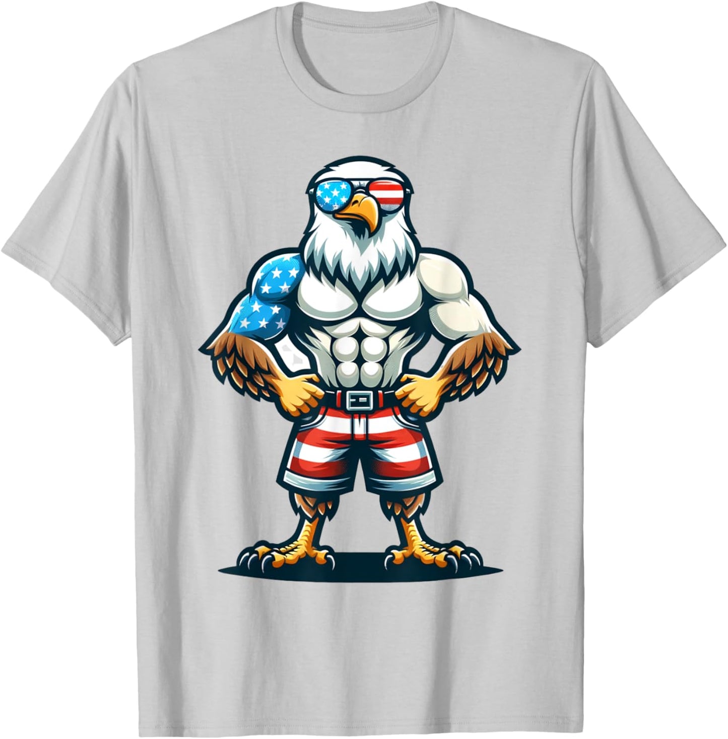 Patriotic Eagle T-Shirt - T-Shirt | Ash