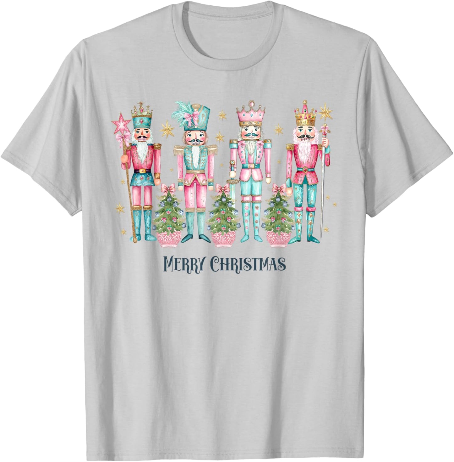 Nutcracker Christmas Pink Teal Coquette Y2K Ballet T-Shirt - T-Shirt | Ash