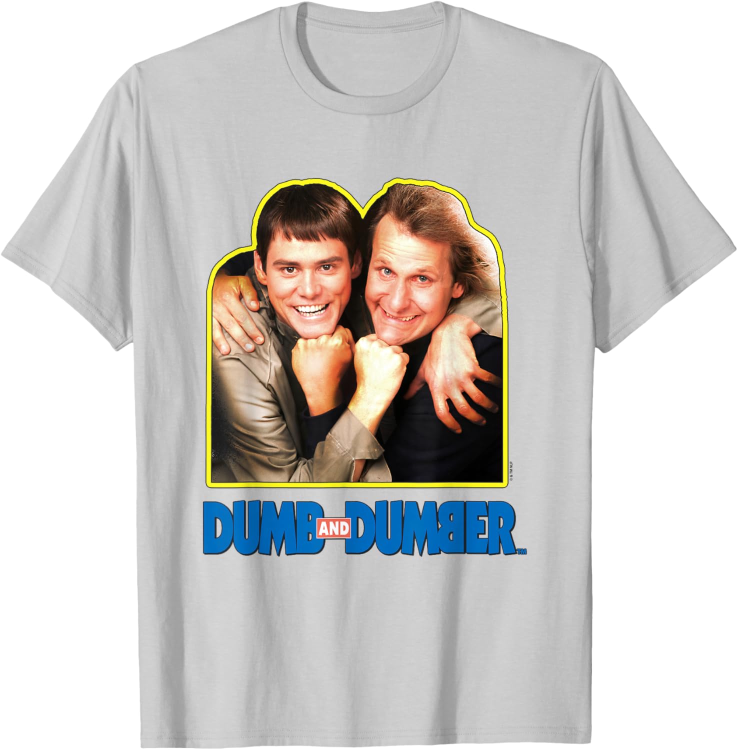 Dumb and Dumber Lloyd & Harry Bro Hug Portrait Vintage T-Shirt - T-Shirt | Ash