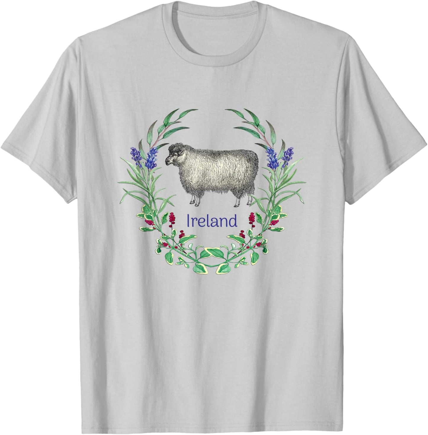 Ireland Sheep Farm Sheep Farming Sweden Artwork UK Souvenir T-Shirt - T-Shirt | Ash