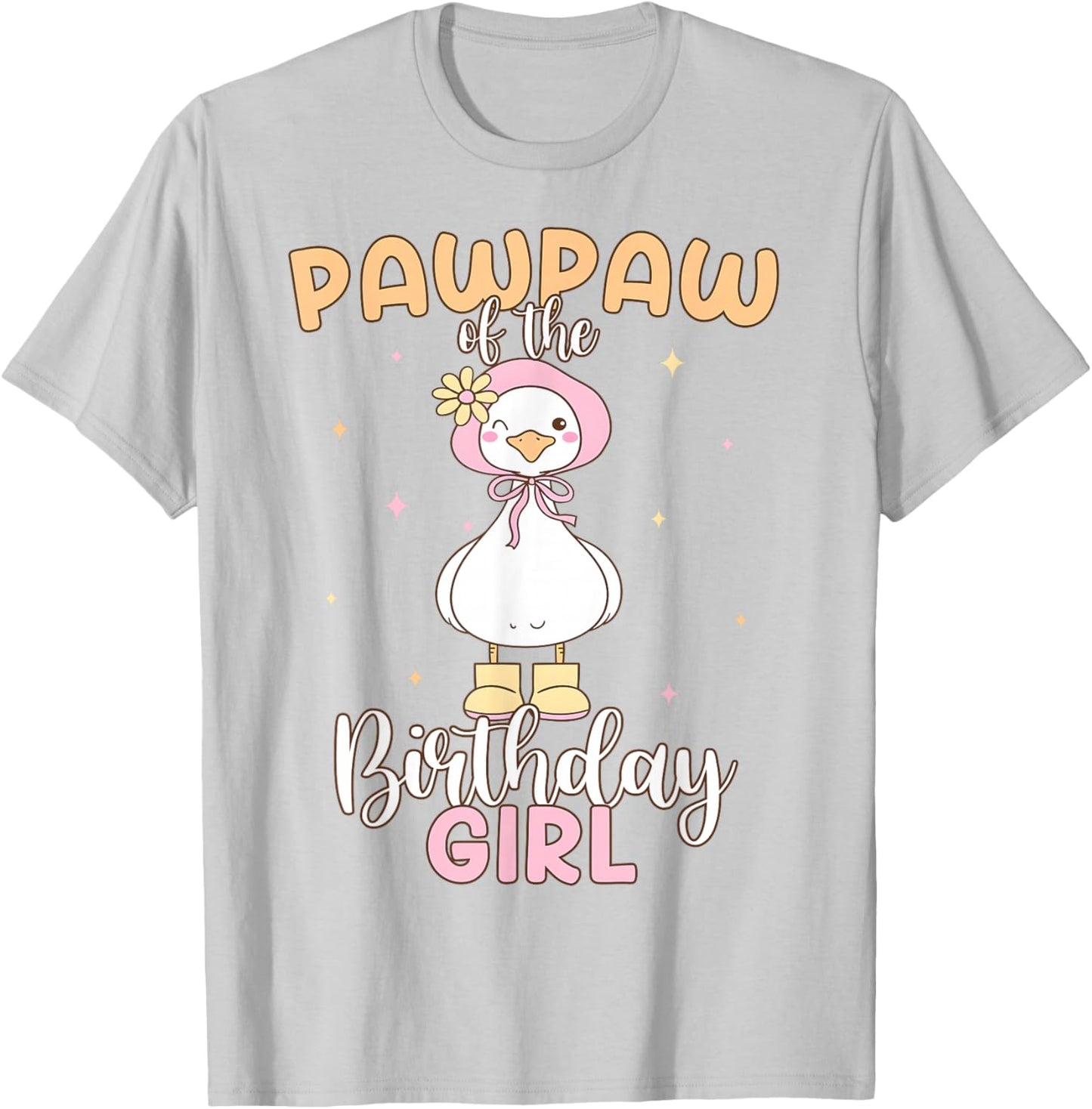 Pawpaw of The Birthday Girl Kids Family Matching Party T-Shirt - T-Shirt | Ash