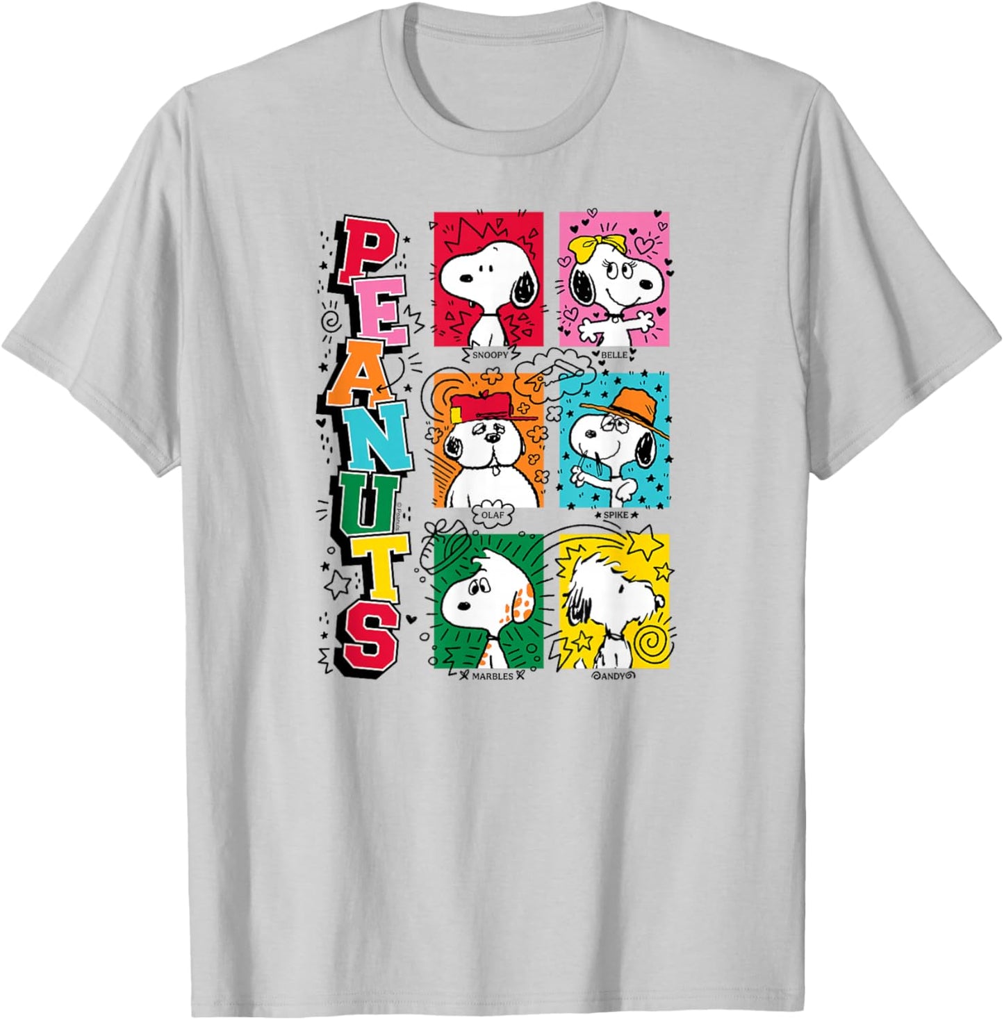 Peanuts - Snoopy's Siblings Yearbook T-Shirt - T-Shirt | Ash