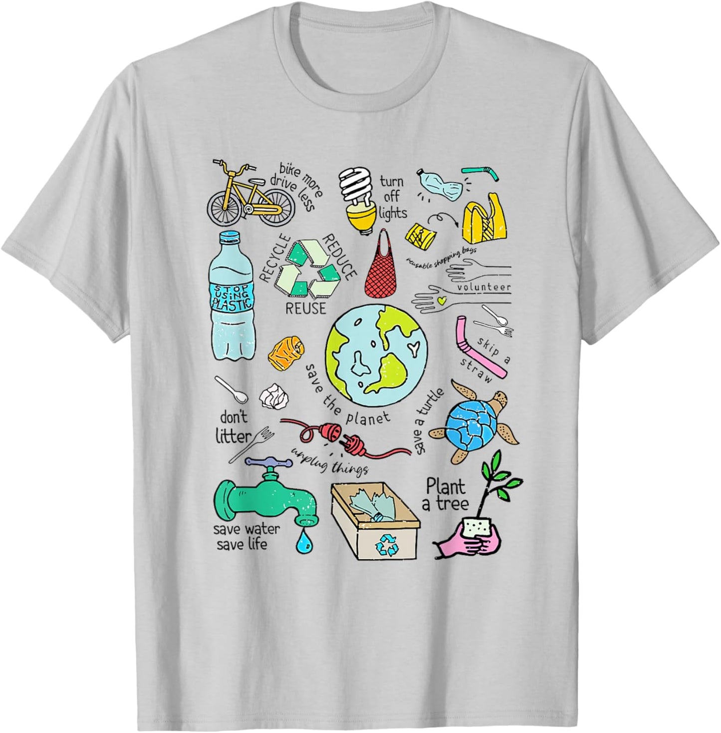 Earth Day Every Day There Is No Planet B Save The Planet T-Shirt - T-Shirt | Ash