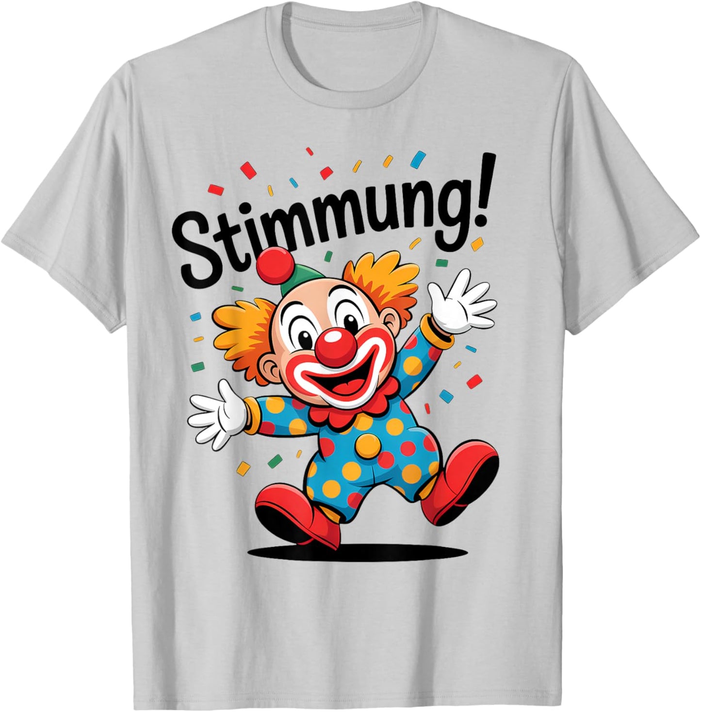 Clown Costume Mood Confetti Carnival Party Fancy Dress T-Shirt - T-Shirt | Ash