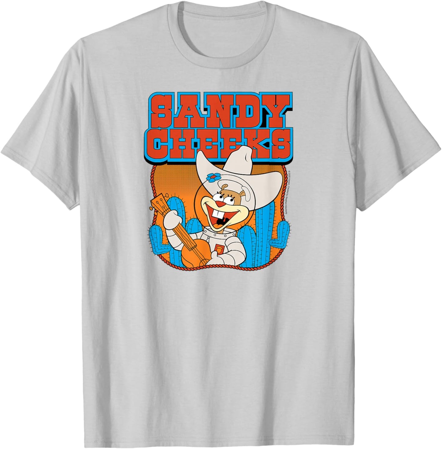 Spongebob Squarepants - Sandy Cheeks - Western T-Shirt - T-Shirt | Ash