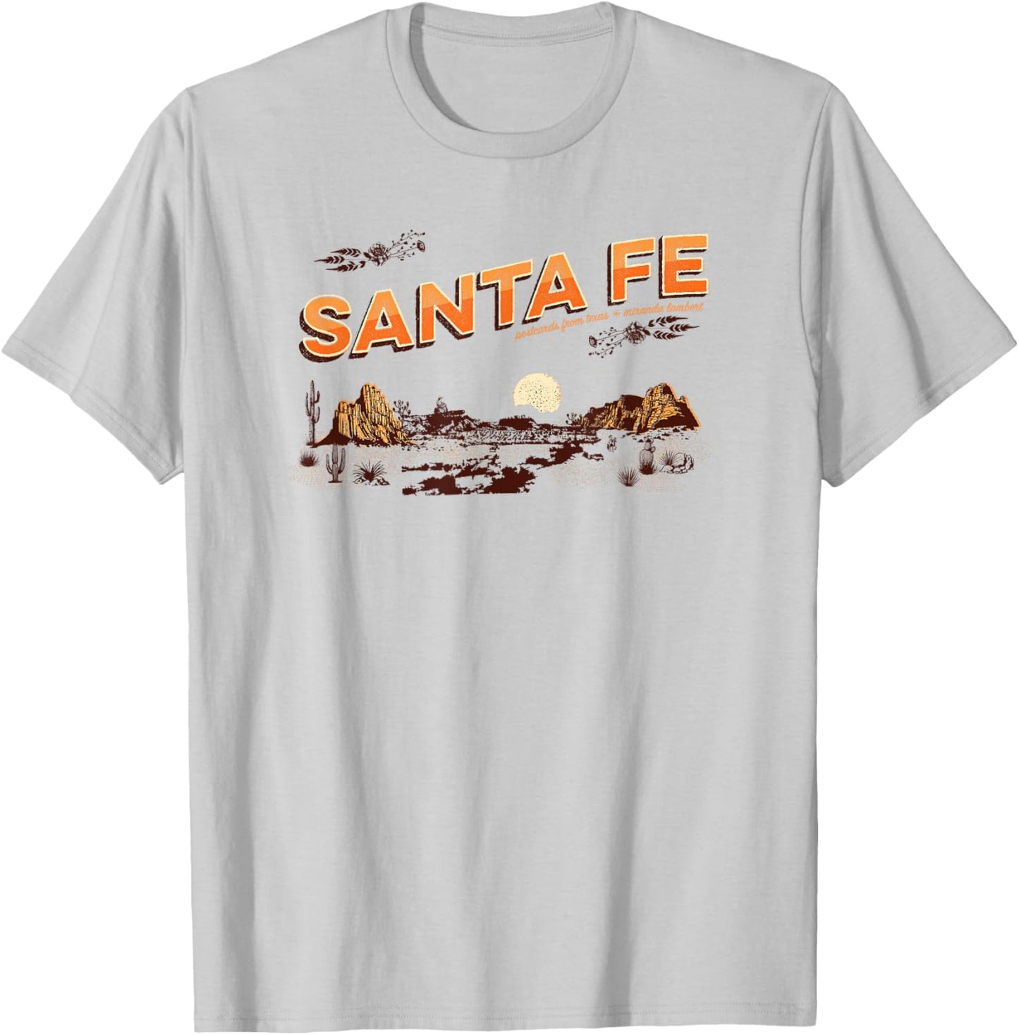 Miranda Lambert Santa Fe Postcards From Texas T-Shirt - T-Shirt | Ash