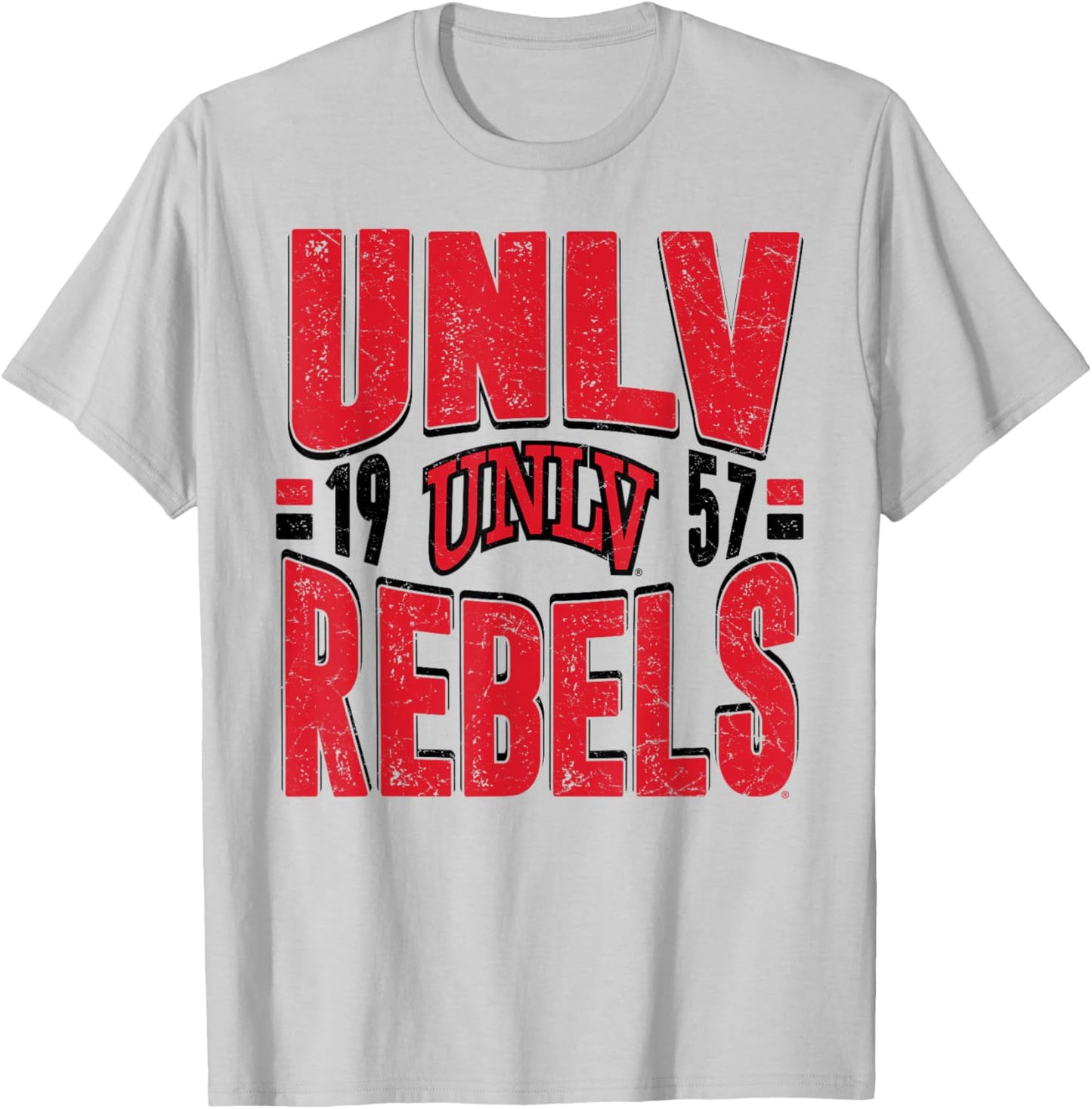 UNLV Rebels Vintage 90's Retro White Officially Licensed T-Shirt - T-Shirt | Ash