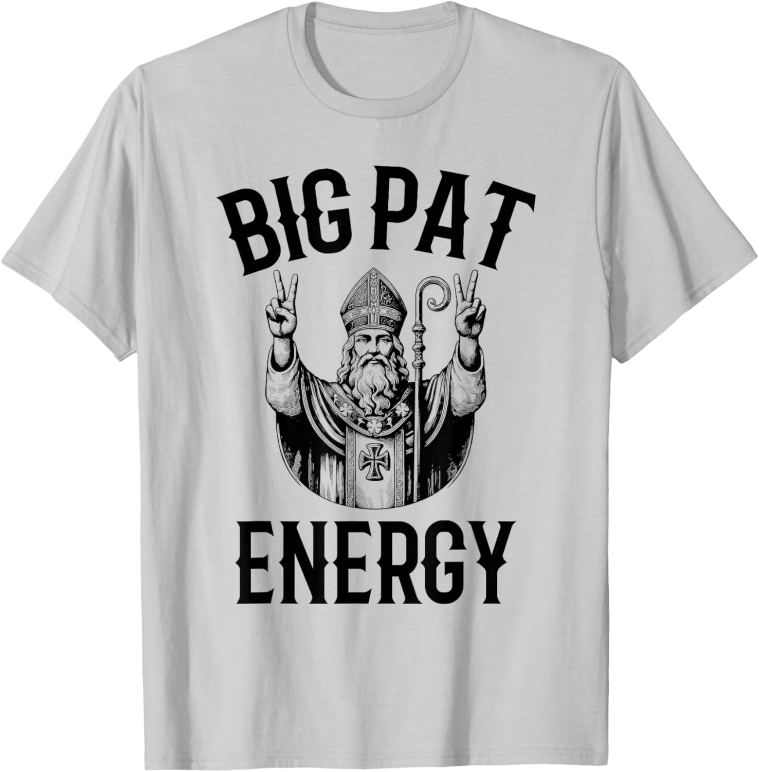 Big Pat Energy Funny Vintage St Patrick's Day T-Shirt - T-Shirt | Ash