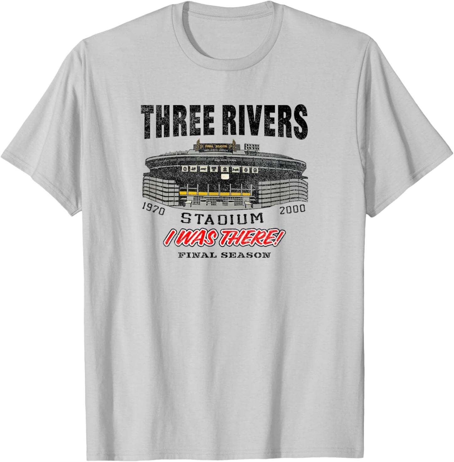 Three Rivers Stadium Pittsburgh Vintage 70s Sports T-Shirt - T-Shirt | Ash