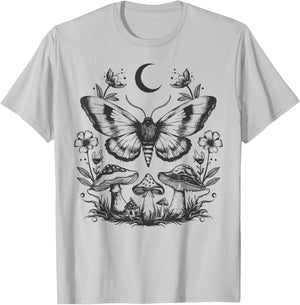 Butterfly Grunge Fairycore Therian Cute Moth Aesthetic Y2K T-Shirt - T-Shirt | Ash