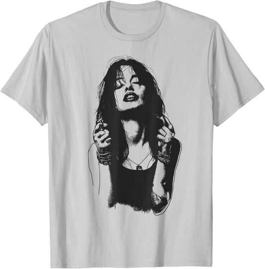 Rock N Roll Women Vintage Rock Music Band Graphic T-Shirt - T-Shirt | Ash