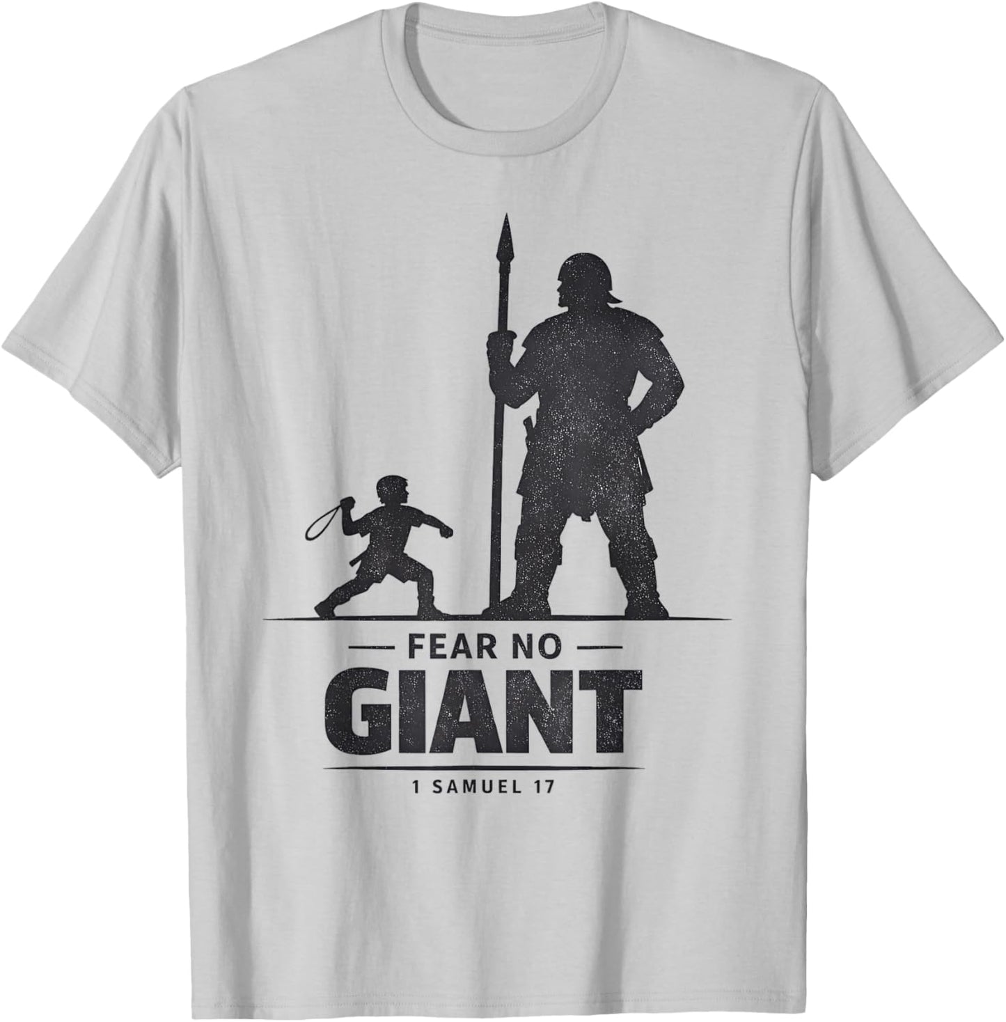 Fear No Giant David and Goliath Stones Christian Streetwear T-Shirt - T-Shirt | Ash