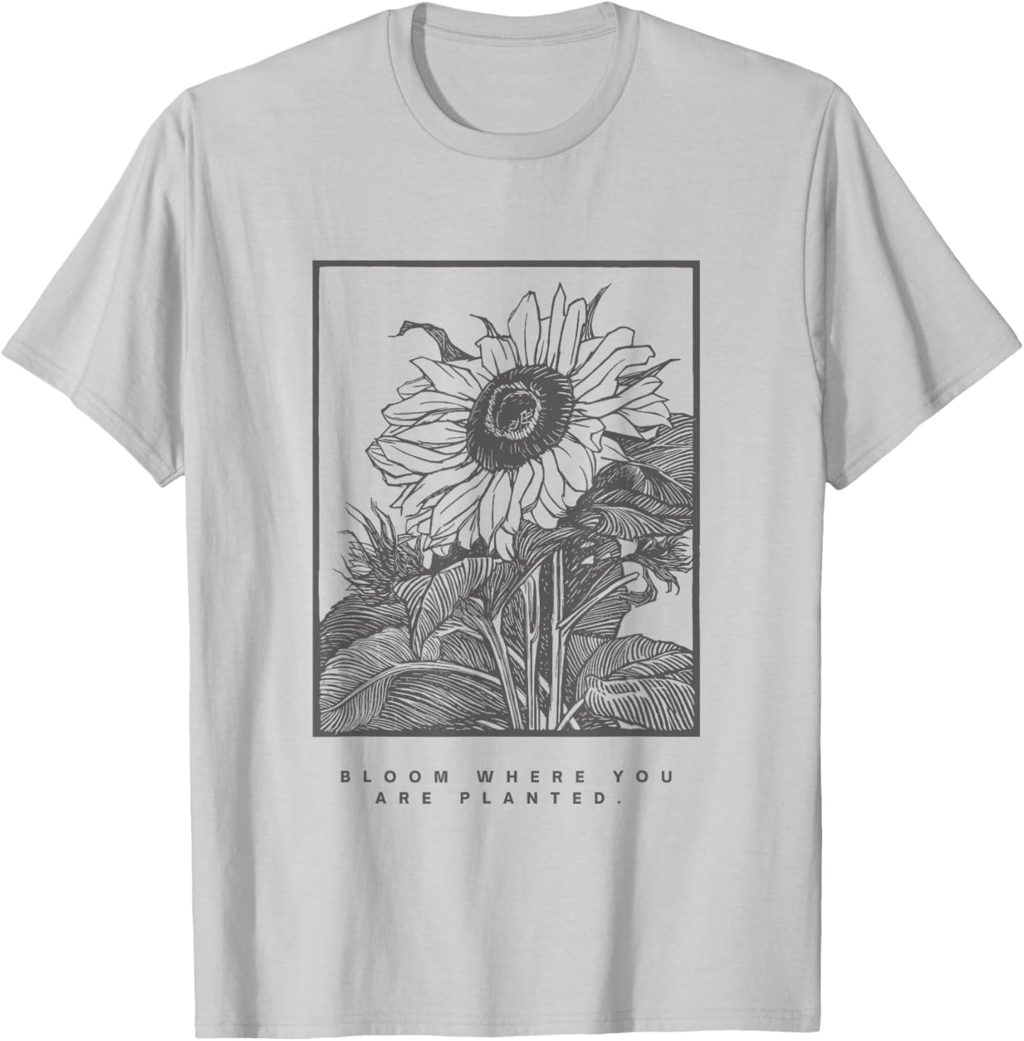 Sunflower Shirt Vintage Bloom Where You Are Planted T-Shirt - T-Shirt | Ash