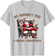 I Whiskey You A Merry Christmas Drinking Xmas Santa Claus T-Shirt - T-Shirt | Ash