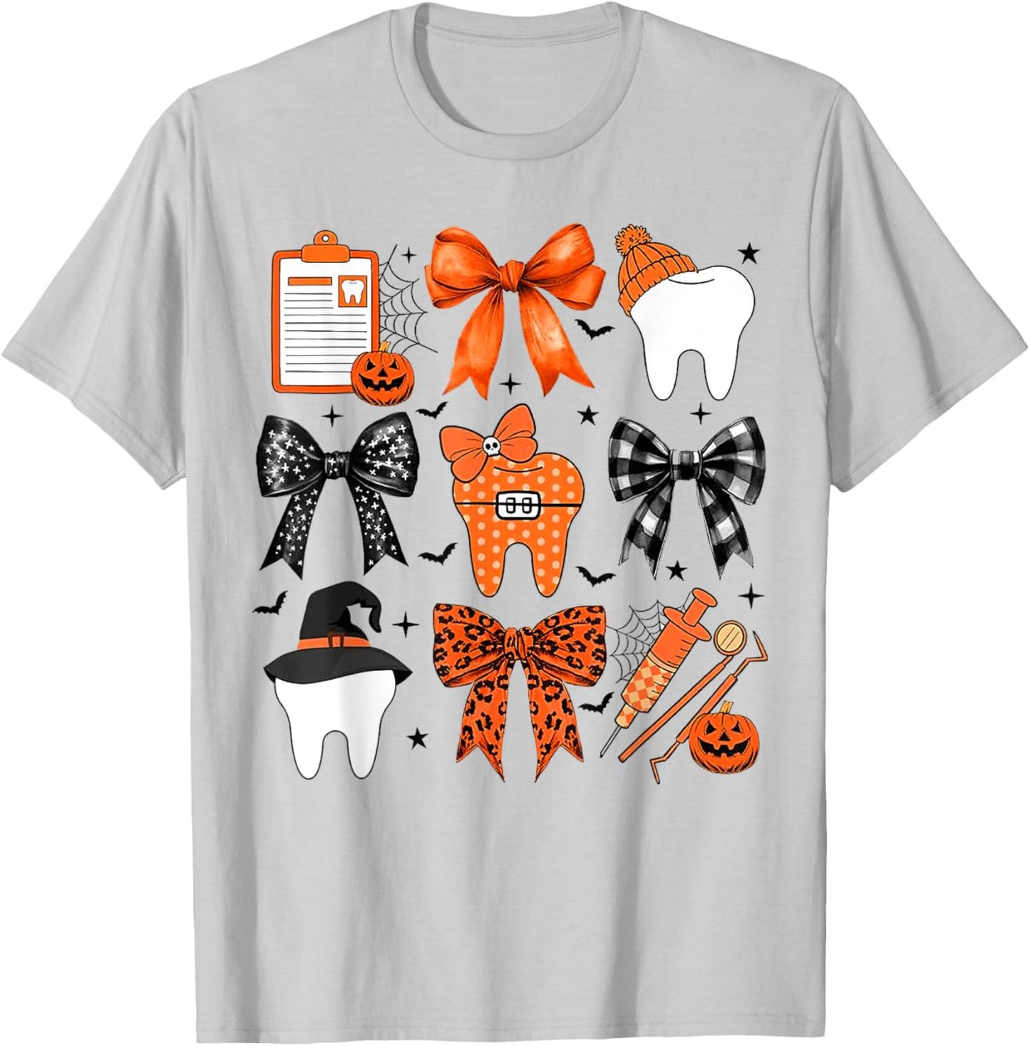 Coquette Halloween Dentist, Dental assistant Halloween T-Shirt - T-Shirt | Ash