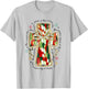 Christmas Jesus is the Reason Christian Cross Coquette Bow T-Shirt - T-Shirt | Ash