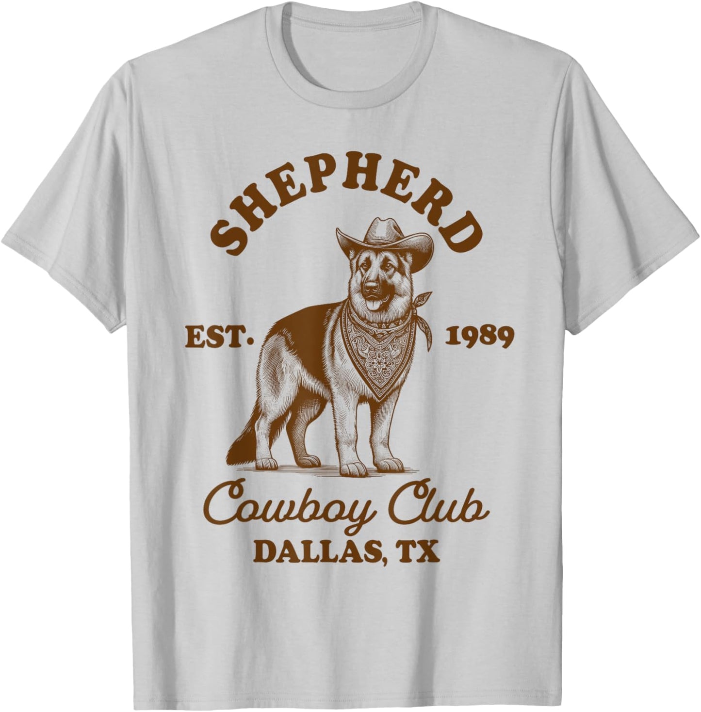 German Shepherd Mom Western Howdy Shepherd Cowboys Club T-Shirt - T-Shirt | Ash