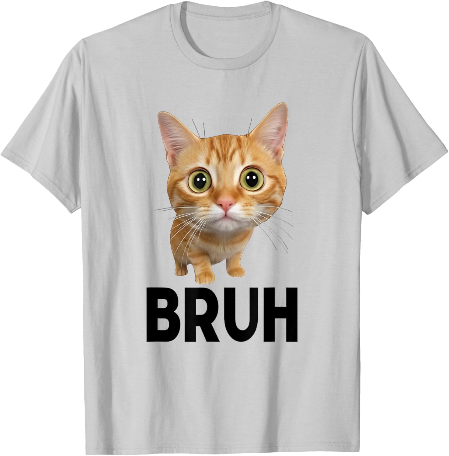 Funny Cat Saying Bruh Meme Boys Girls Teen Bruh Kitten T-Shirt - T-Shirt | Ash