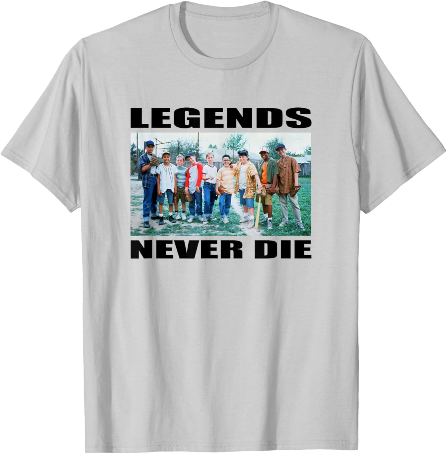 The Sandlot Cast Legends Never Die Photo T-Shirt - T-Shirt | Ash