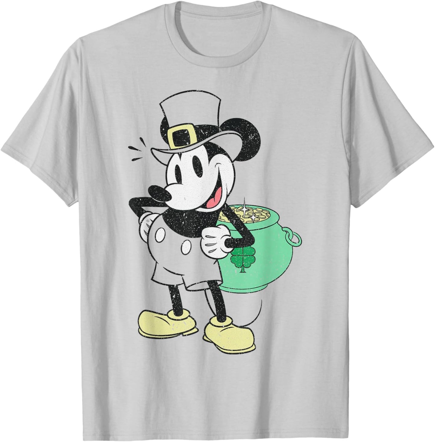 Disney Mickey and Friends St. Patrick's Day Shamrock Suit T-Shirt - T-Shirt | Ash