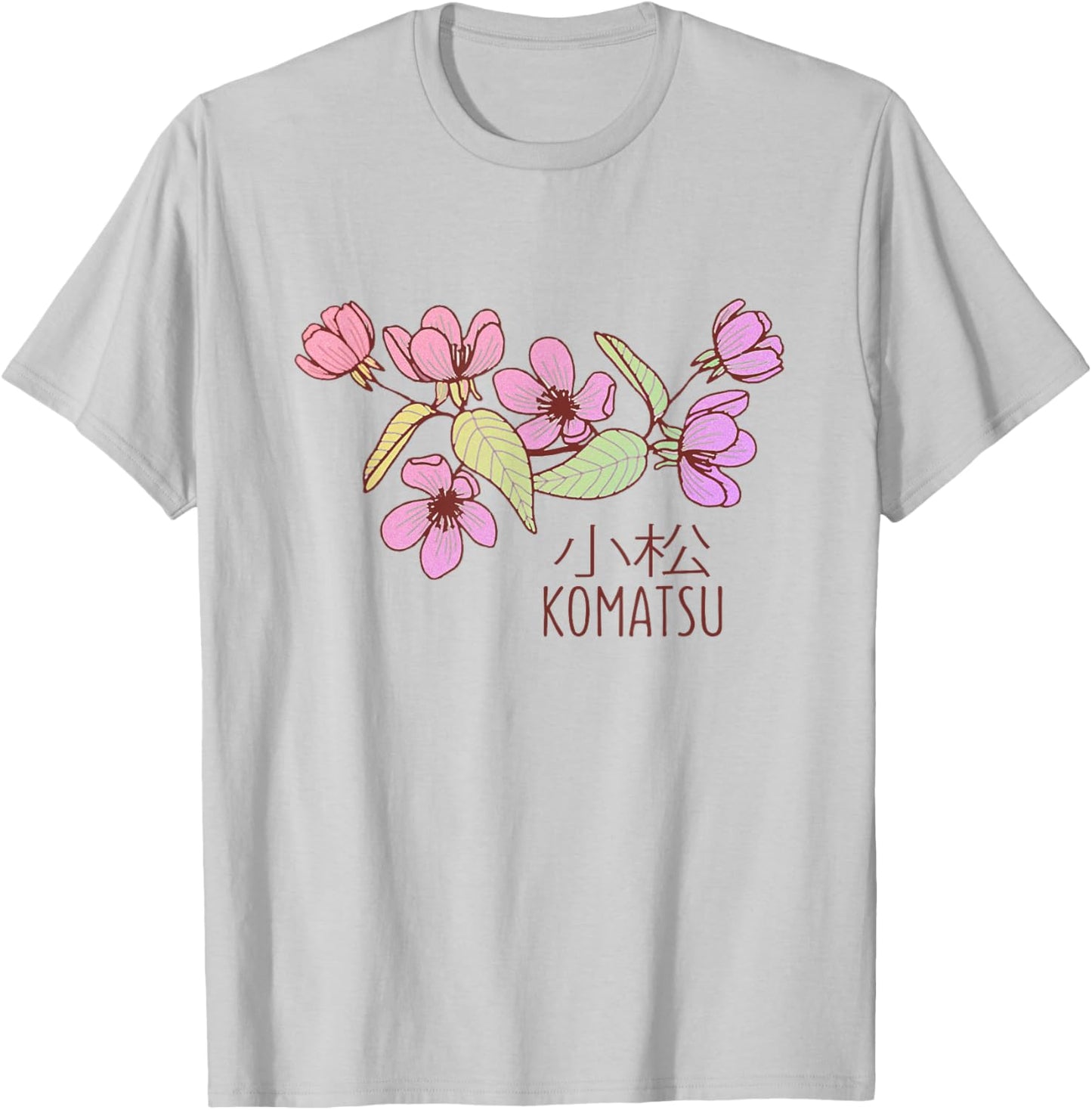Komatsu Japan Blossoms | Komatsu Ishikawa Japan T-Shirt - T-Shirt | Ash