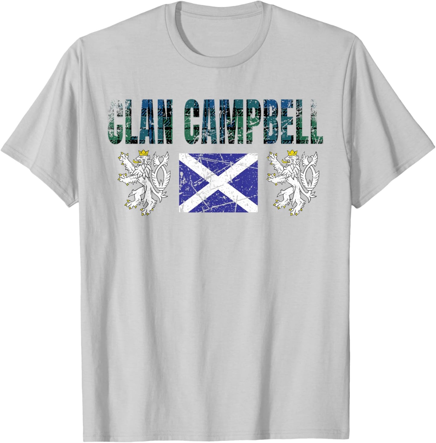 Clan Campbell Tartan Scottish Family Name Scotland Pride T-Shirt - T-Shirt | Ash