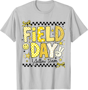 Field Day Yellow Team Let The Games Begin Fun Day Field Trip T-Shirt - T-Shirt | Ash