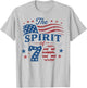 Retro Spirit of 76 250th Anniversary Patriotic American Flag T-Shirt - T-Shirt | Ash