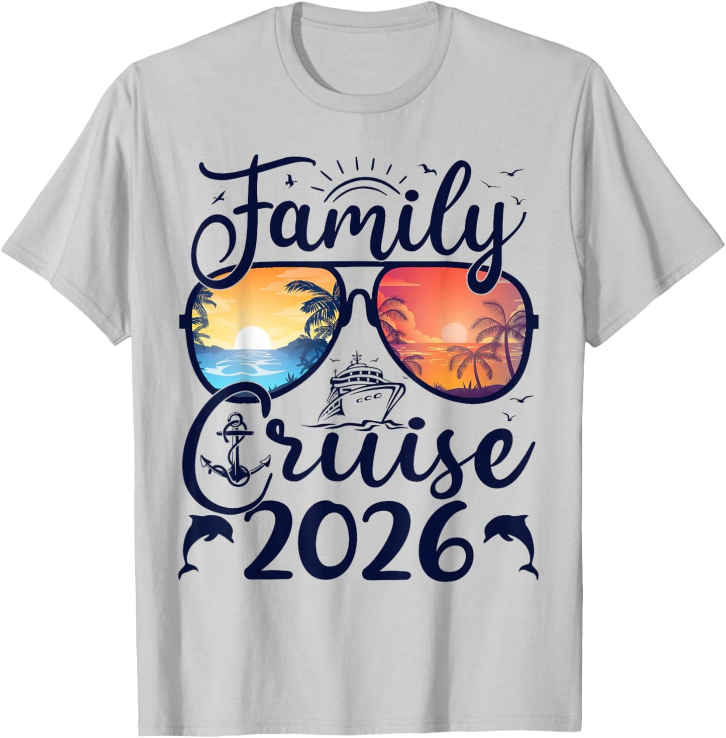 Family Cruise 2026 Summer Vacation Matching Family Cruise T-Shirt - T-Shirt | Ash