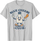 Vintage Blue Cheese Club Retro T-Shirt - T-Shirt | Ash