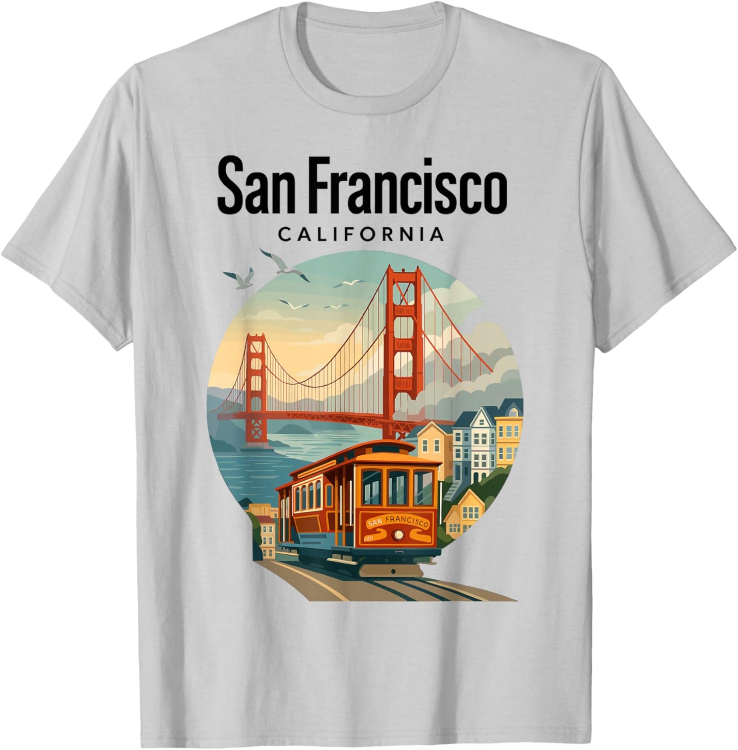 San Francisco California Souvenir T-Shirt - T-Shirt | Ash
