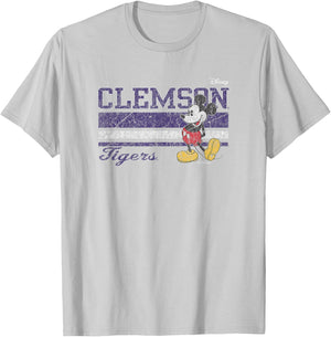 Clemson Tigers Mickey Mouse Vintage Orange T-Shirt - T-Shirt | Ash