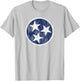 Retro Tennessee Flag Star Logo Volunteer State Nashville TN T-Shirt - T-Shirt | Ash