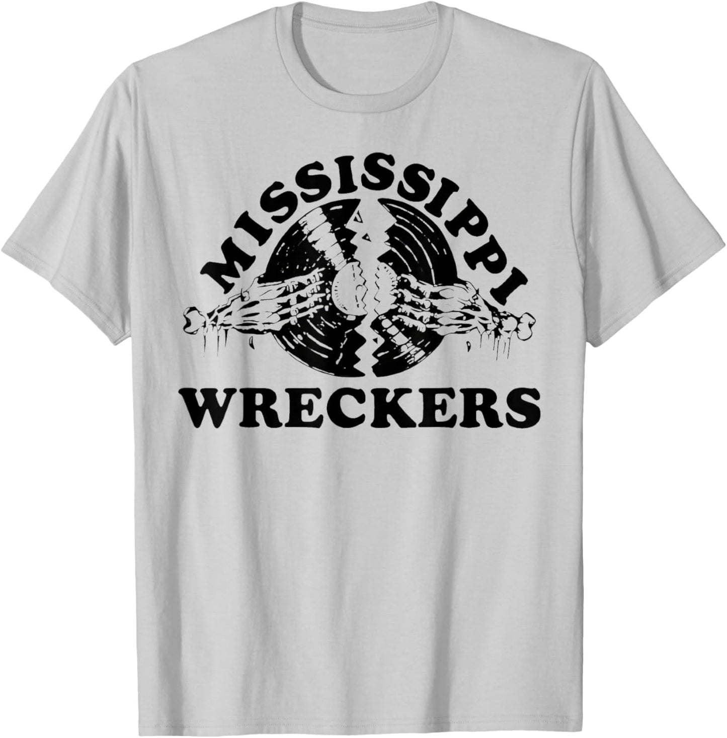 Mississippi Wreckers Retro T-Shirt - T-Shirt | Ash