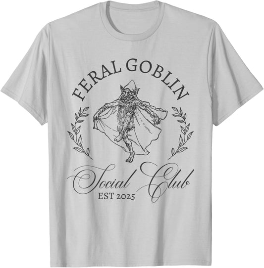 Feral Goblin Social Club T-Shirt - T-Shirt | Ash