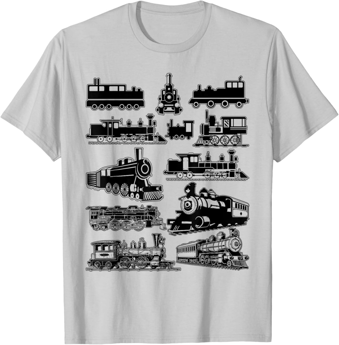 Vintage Steam Train Locomotive Toddler Boys Kids T-Shirt - T-Shirt | Ash