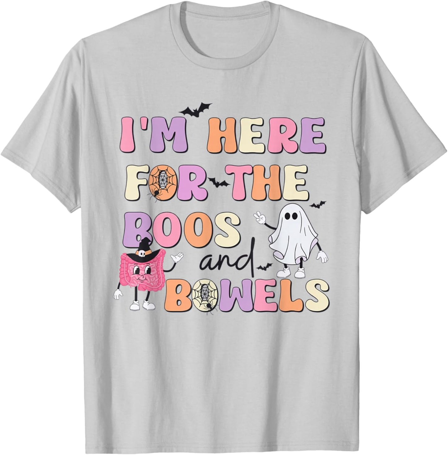 Halloween Gi Nurse Boos And Bowels Colonoscopy Endoscopy T-Shirt - T-Shirt | Ash