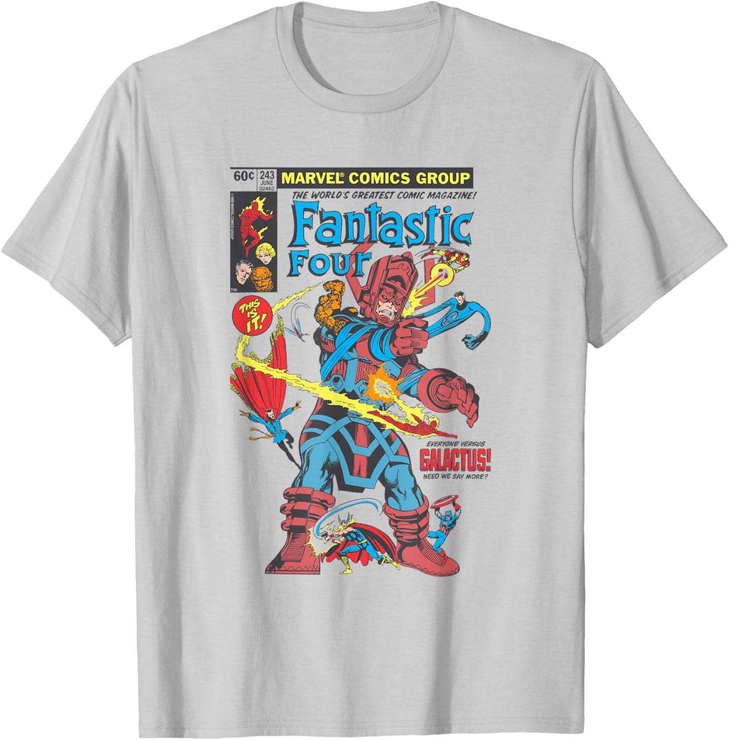 Fantastic Four First Comic Cover , White, S T-Shirt - T-Shirt | Ash