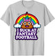 I Suck at Fantasy Football Rainbow Funny T-Shirt - T-Shirt | Ash