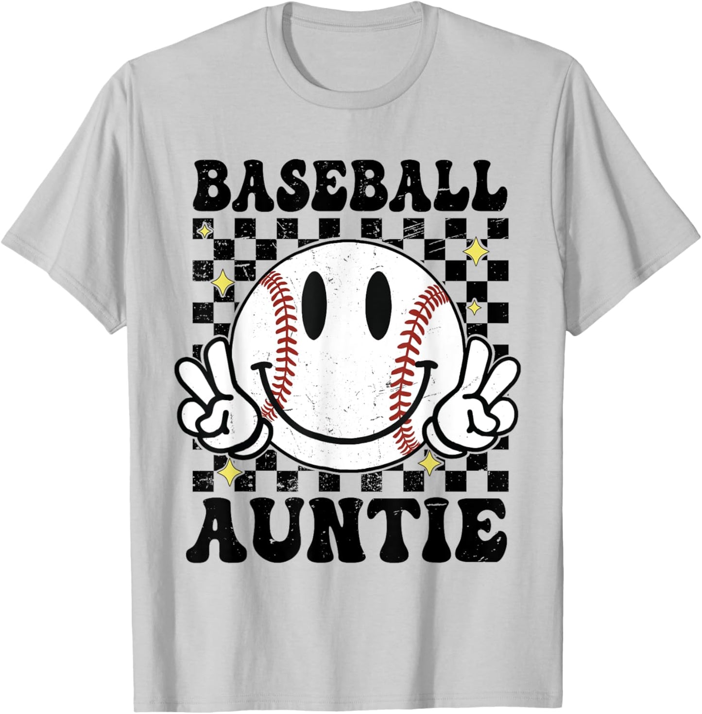 Baseball Auntie - Game Day Baseball Auntie T-Shirt - T-Shirt | Ash