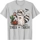 Trick or Trash Funny Coffee Racoon trash panda Halloween T-Shirt - T-Shirt | Ash