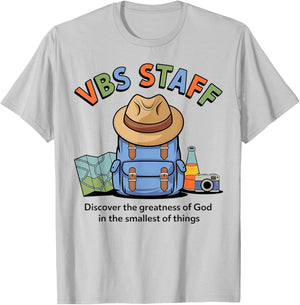 VBS Staff 2025 Adventure Magnified Smallest Insects VBS Team T-Shirt - T-Shirt | Ash