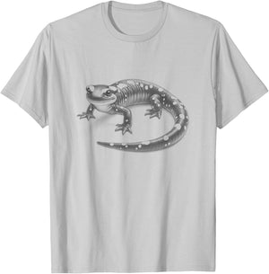 Vintage Salamander Sketch Art Design T-Shirt - T-Shirt | Ash