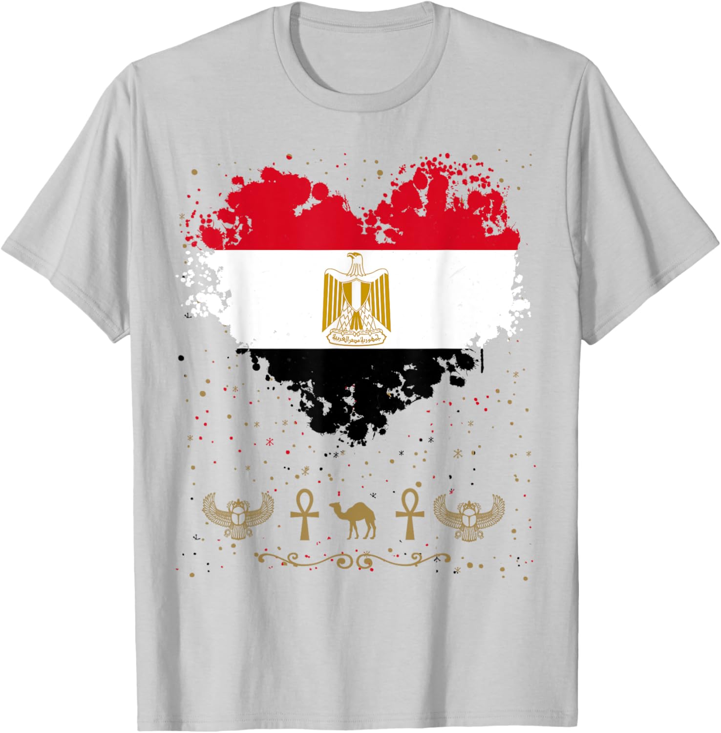 Egypt Flag Outfit Idea For Kids Novelty Egyptian Flag Themed T-Shirt - T-Shirt | Ash