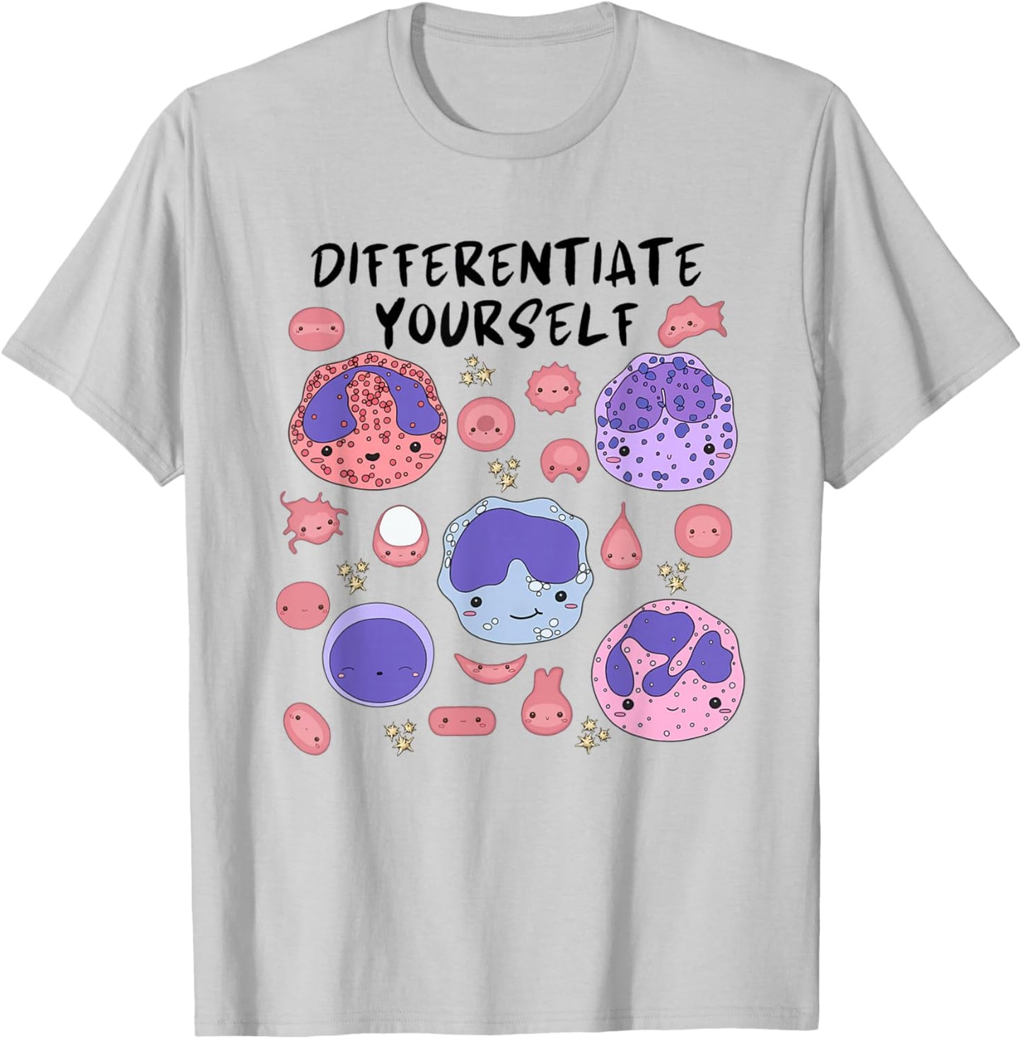 Funny White Blood Cells Immune System Medical Technologist T-Shirt - T-Shirt | Ash