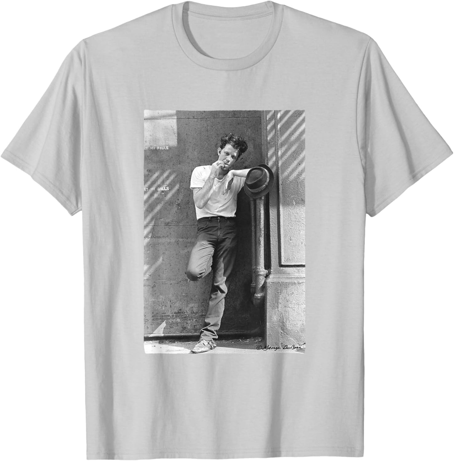 Tom Waits Street Portrait by George DuBose T-Shirt - T-Shirt | Ash