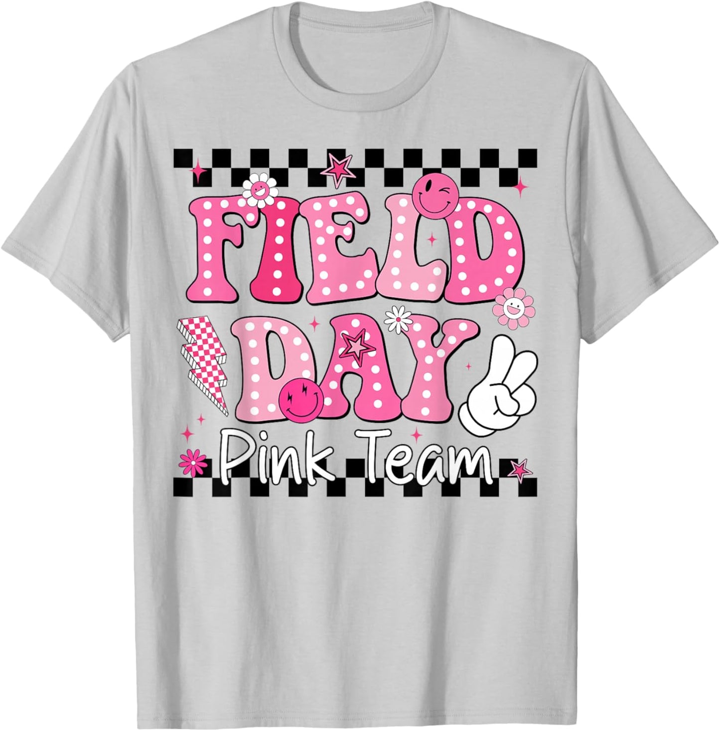 Field Day Trip Pink Team Color Game Competition Boys Girls T-Shirt - T-Shirt | Ash