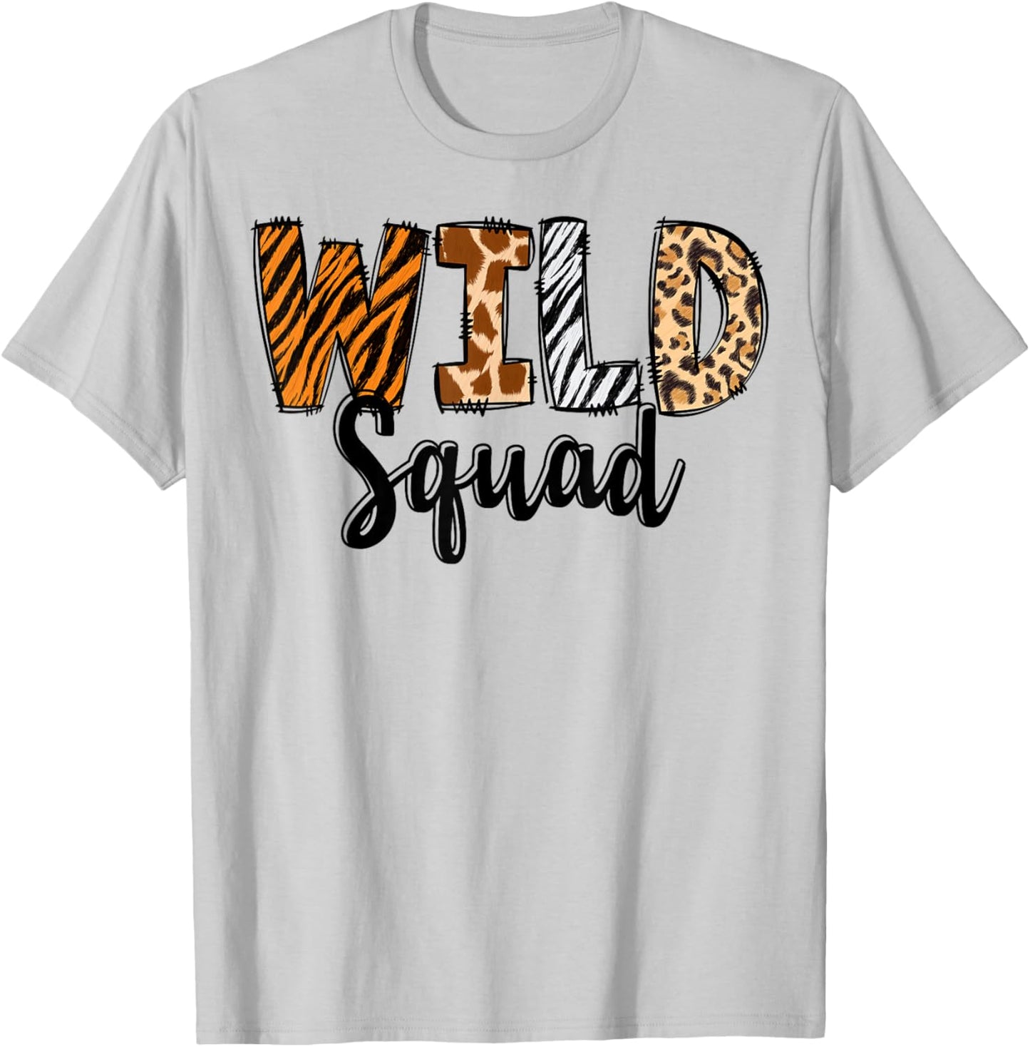 Wild Squad Zoo Born Two Be Wild B-day Safari Jungle Animal T-Shirt - T-Shirt | Ash