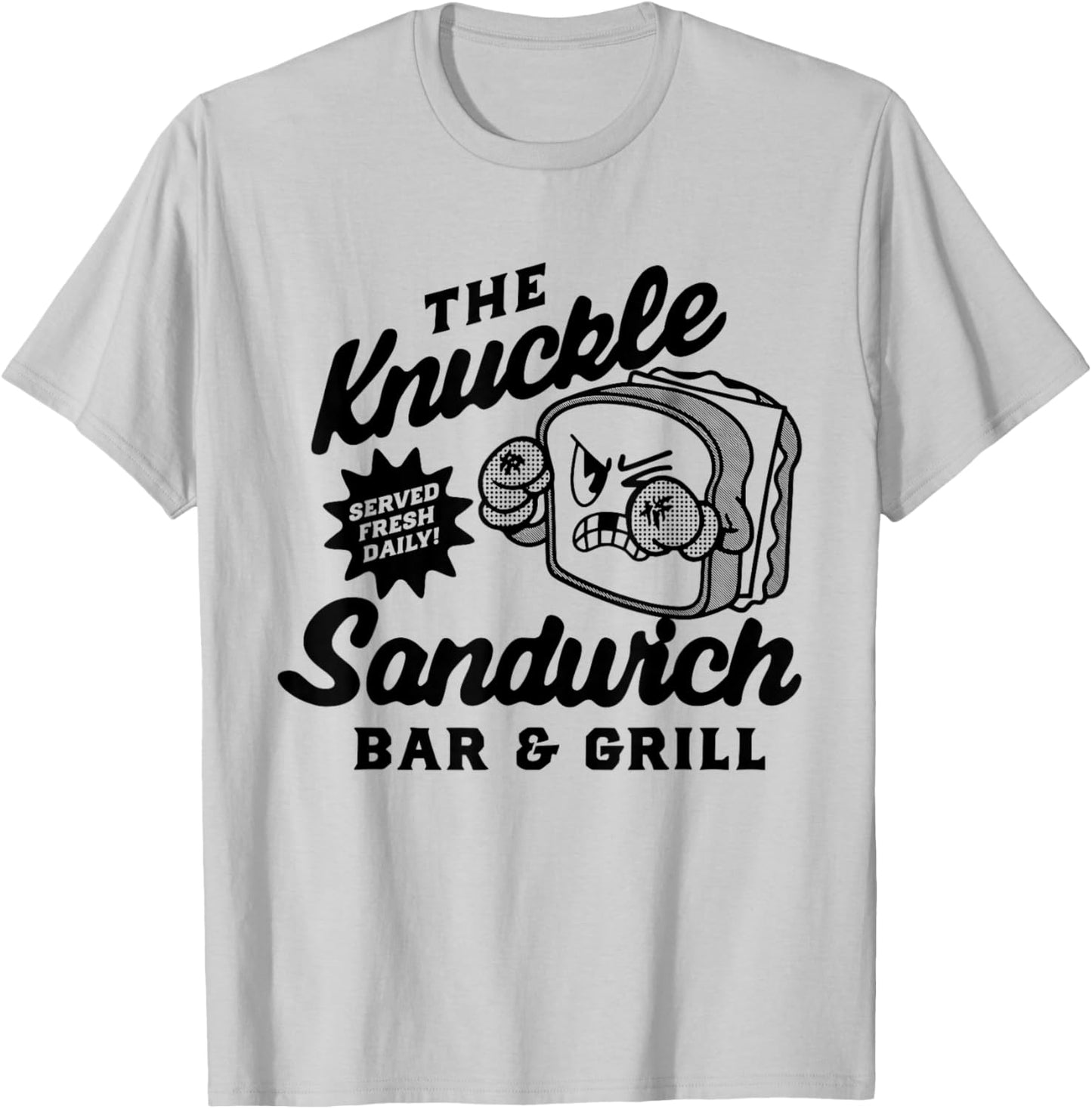 The Knuckle Sandwich Bar & Grill Fighting Joke Bar Humor T-Shirt - T-Shirt | Ash